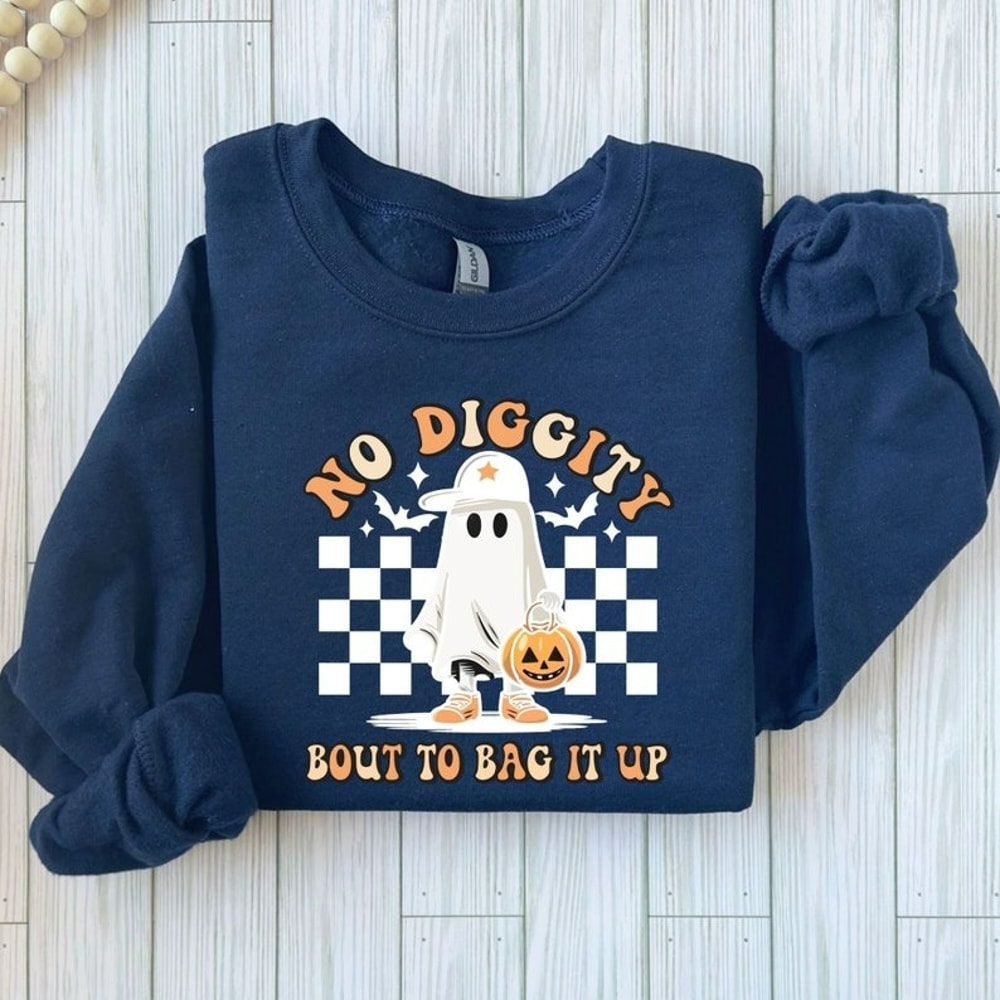 No Diggity Bout To Bag It Up Sweatshirts, Funny Halloween Hoodies, Unisex Sweatshirt, Hoodie