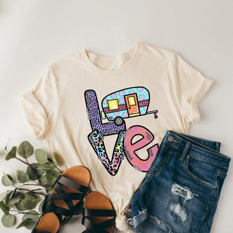 Love Camper Shirt,Camping Shirt, Travel Trailer Shirt, Unisex T-Shirt