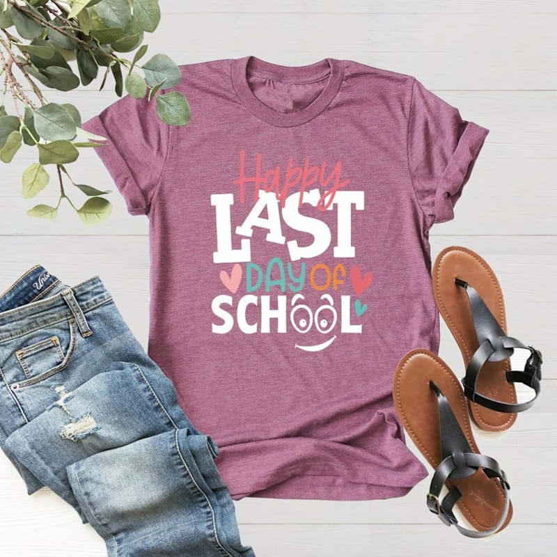 Happy Last Day Of School T-Shirt, Gift For Students Kids Teachers, Unisex T-Shirt