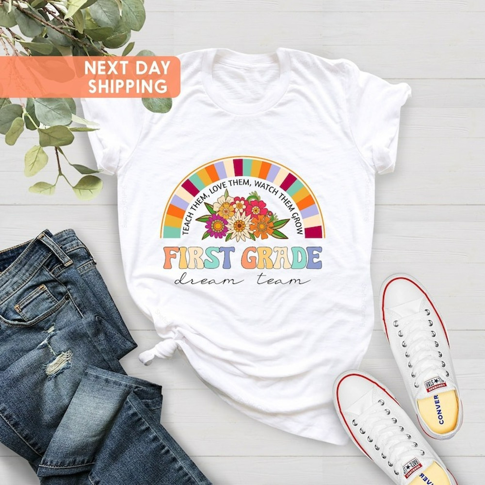 First Grade Teacher Shirt, Teacher Team Shirts,Elementary Teacher, Unisex T-Shirt