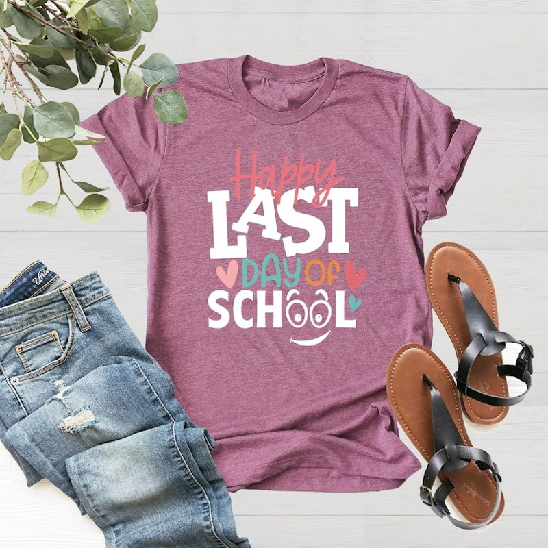 Happy Last Day Of School T-Shirt, Gift For Students Kids Teachers, Unisex T-Shirt
