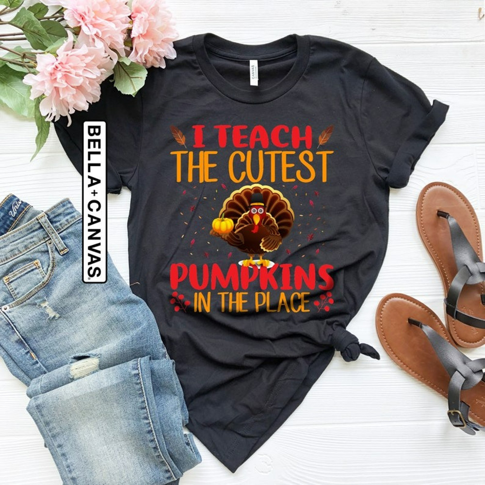 Teach The Cutes Turkey Shirt, Cute Turkey Shirt, Turkey Shirt, Fall Shirt, Unisex T-Shirt