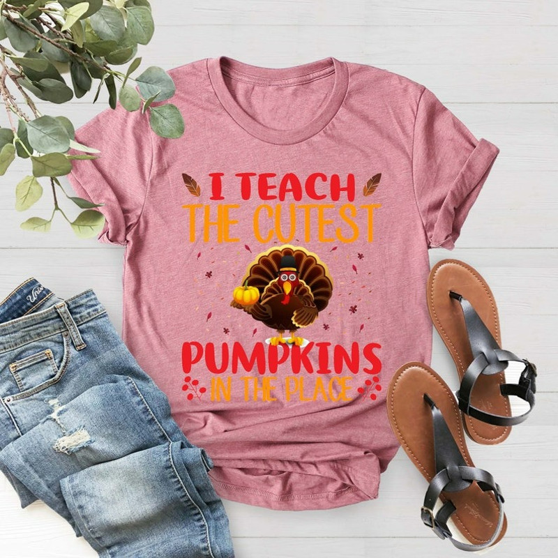 Teach The Cutes Turkey Shirt, Cute Turkey Shirt, Turkey Shirt, Fall Shirt, Unisex T-Shirt