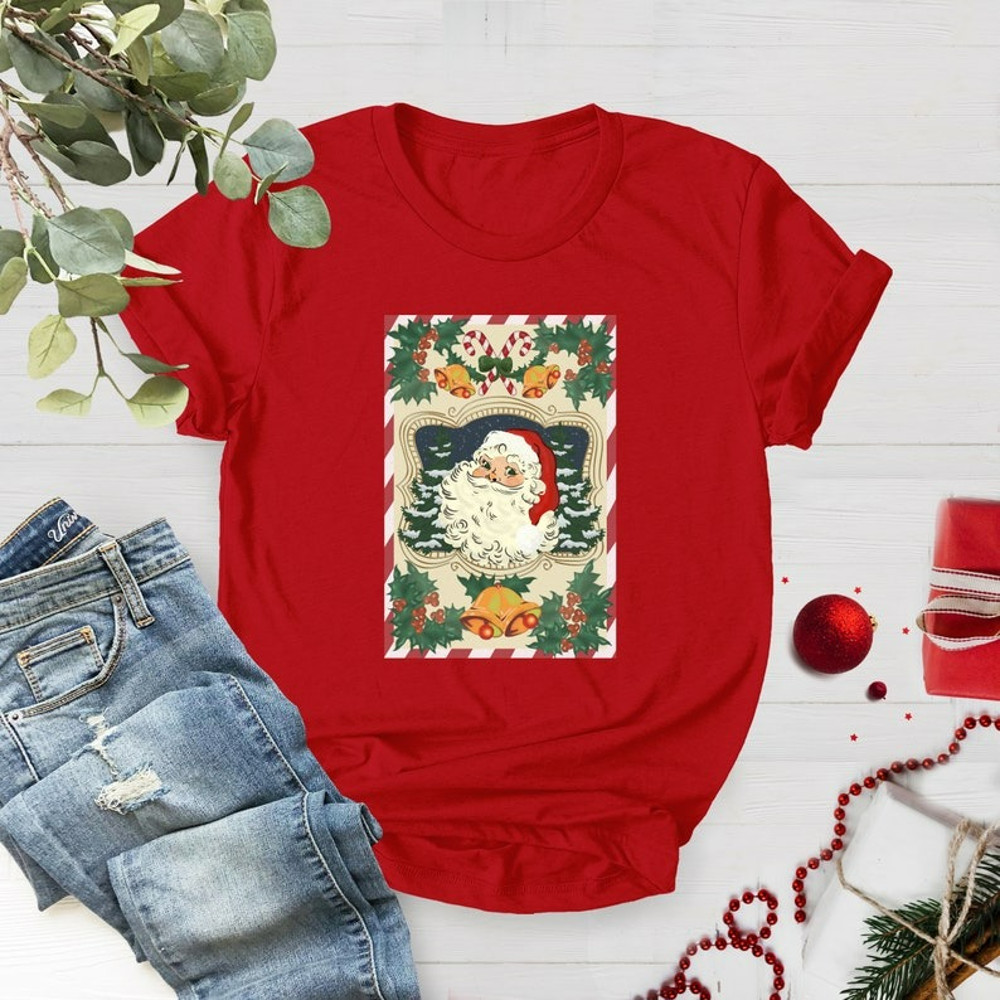 Vintage Santa Shirt, Vintage Santa Tee, Vintage Santa Tarot Card Shirt, Unisex T-Shirt