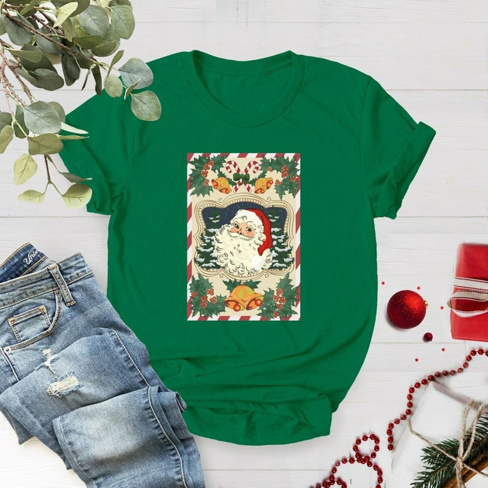Vintage Santa Shirt, Vintage Santa Tee, Vintage Santa Tarot Card Shirt, Unisex T-Shirt