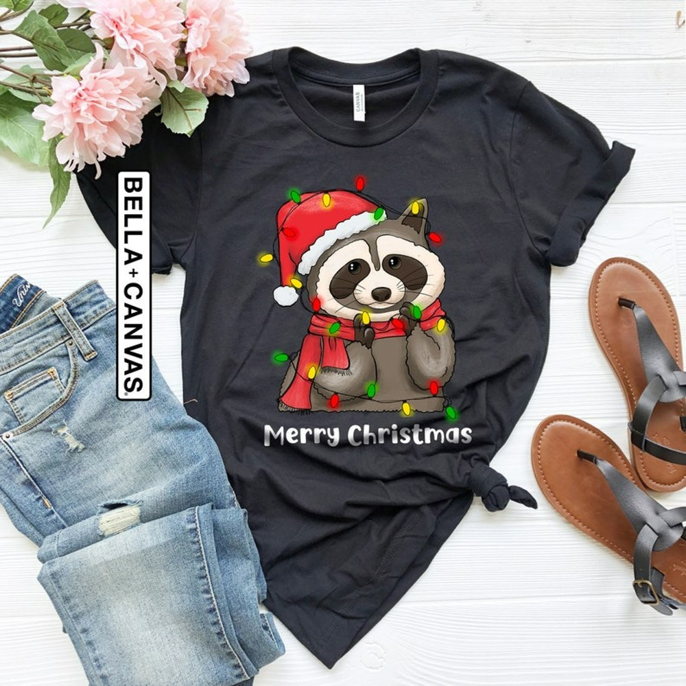 Xmas Raccoon Shirt, Funny Animal Shirt, Christmas Raccoon Shirt, Unisex T-Shirt