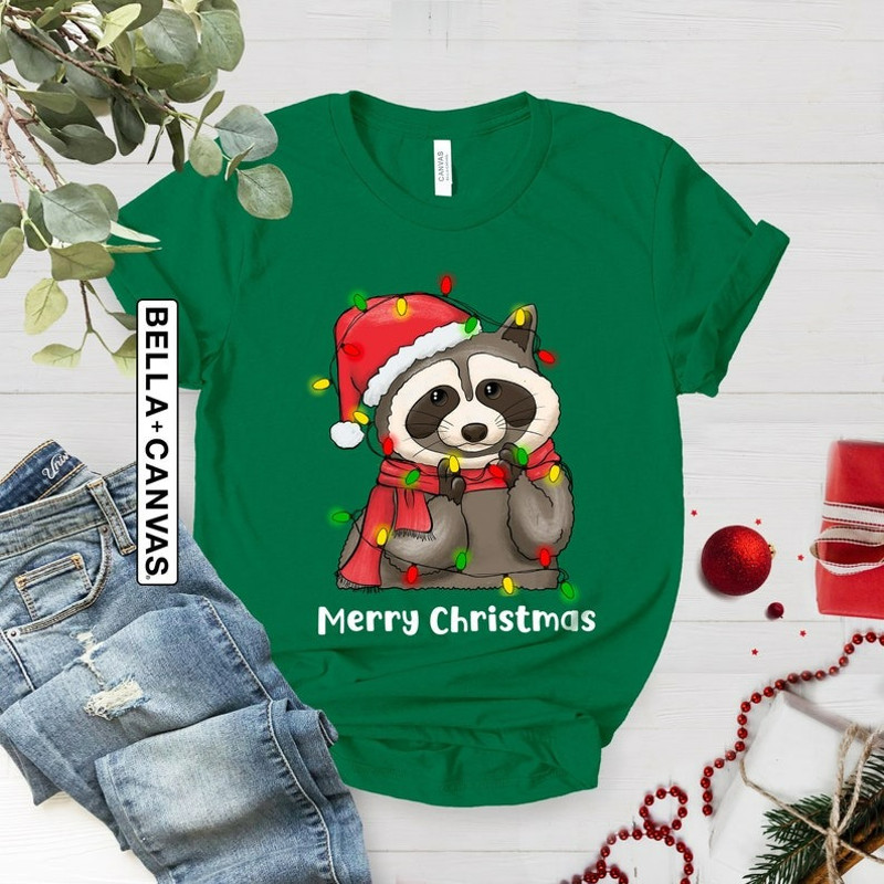Xmas Raccoon Shirt, Funny Animal Shirt, Christmas Raccoon Shirt, Unisex T-Shirt