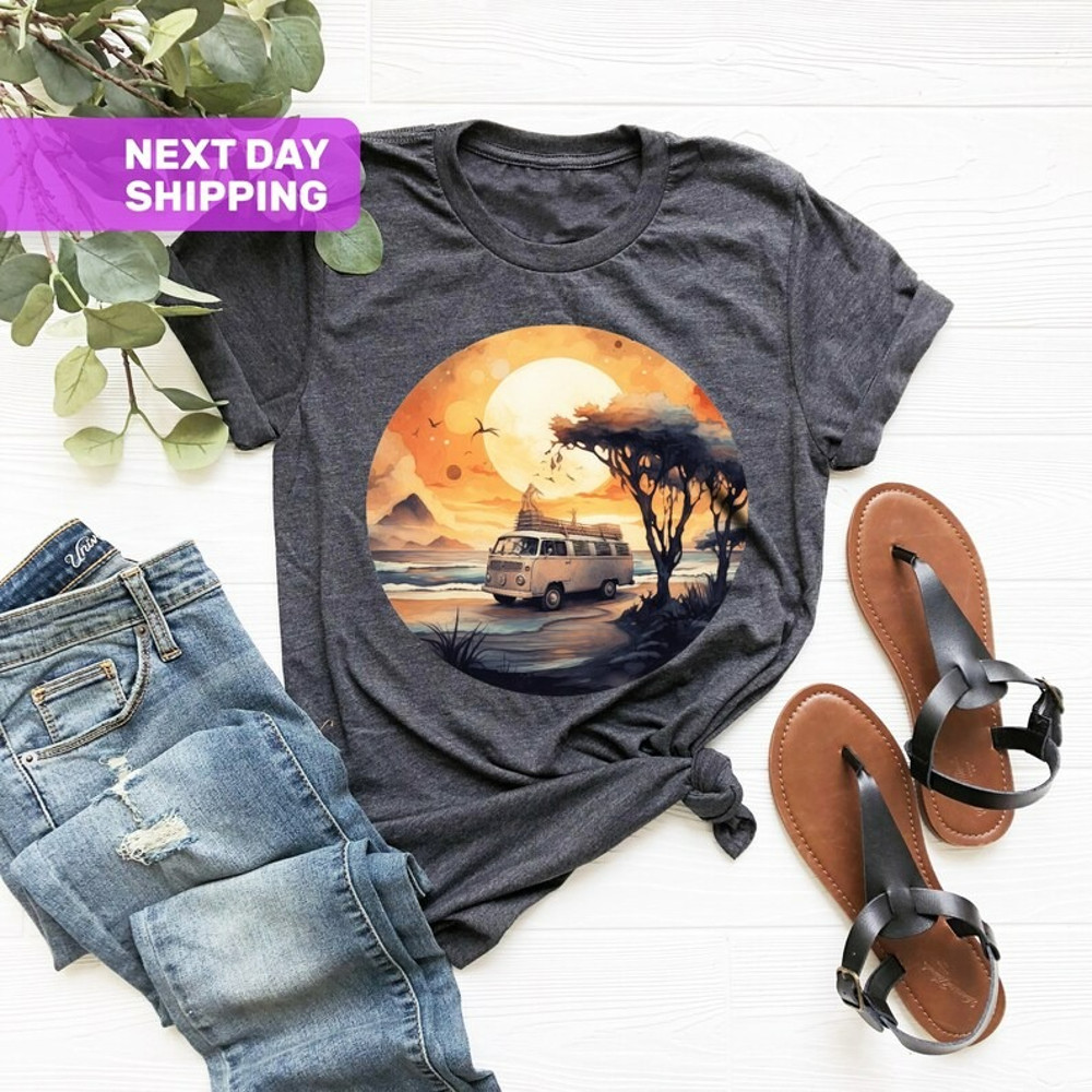 Vintage Caravan Shirt, Summer Vacation Shirt, Camp Life Shirt, Unisex T-Shirt