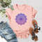 Purple and Blue Ombre Geometry Pattern Shirt, Cute Spring Shirt, Unisex T-Shirt