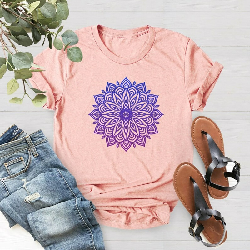 Purple and Blue Ombre Geometry Pattern Shirt, Cute Spring Shirt, Unisex T-Shirt
