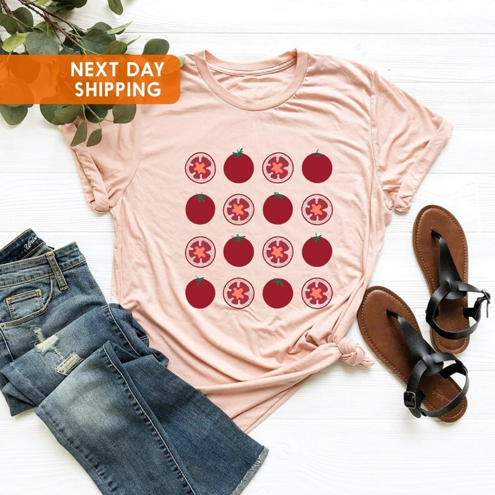 Tomato Shirt, Graphic Tee, Vegetable Screen Print Shirt, Unisex T-Shirt