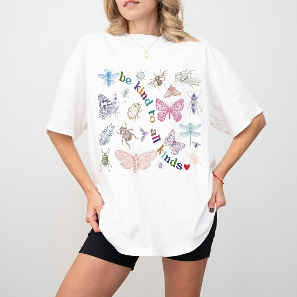 Be Kind To All Kinds Retro Graphic T Shirt, Vintage 90s Butterly Shirt, Unisex T-Shirt