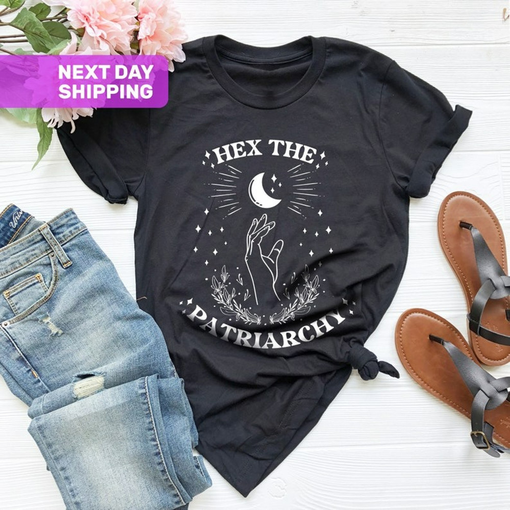 Hex The Patriarchy Shirt, Feminist Witch T-Shirt, Feminism Tees, Unisex T-Shirt