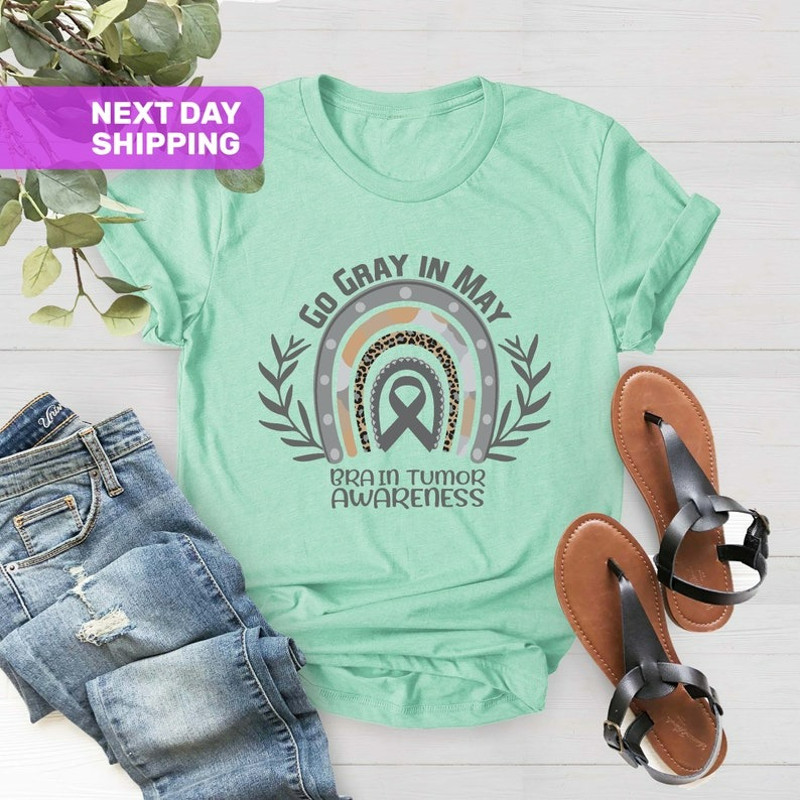 Go Gray in May Shirt, Brain Tumor Awareness Month, Brain Cancer Shirt, Unisex T-Shirt