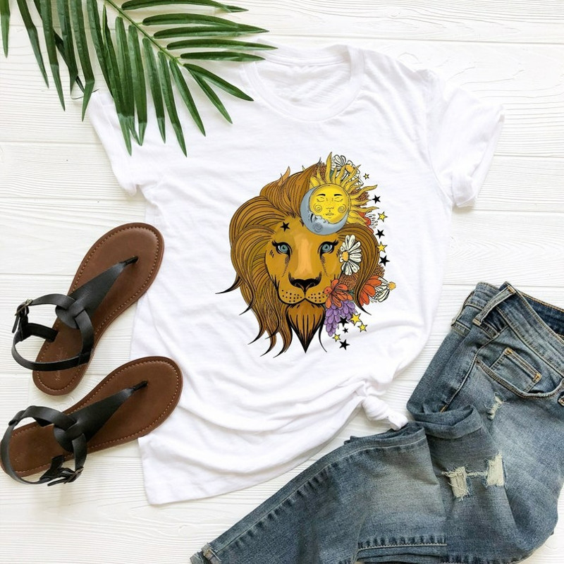 Lion Flower Shirt, Floral Lion Shirt, Animal Shirts, Lion Lover Shirt, Unisex T-Shirt