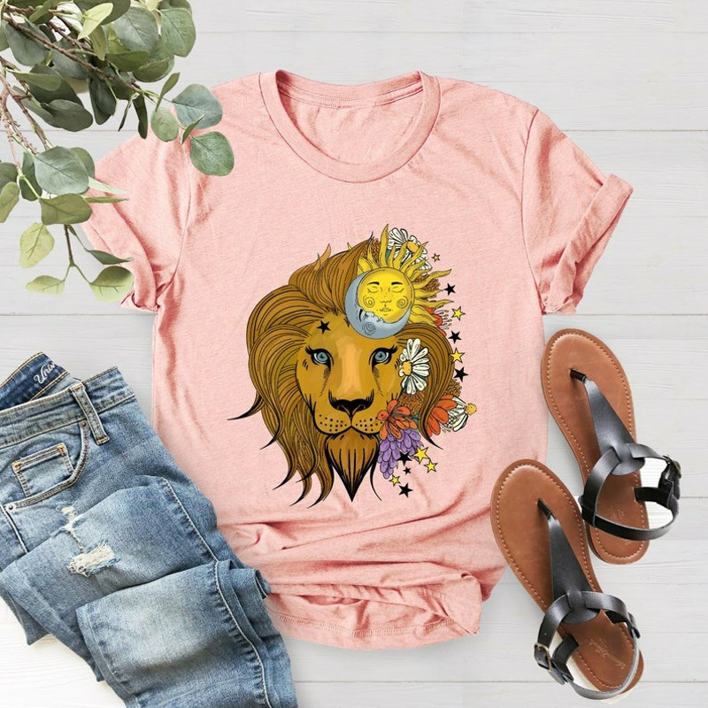 Lion Flower Shirt, Floral Lion Shirt, Animal Shirts, Lion Lover Shirt, Unisex T-Shirt