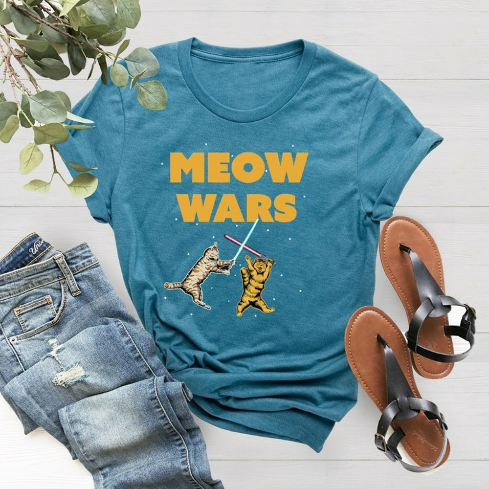 Meow Wars Shirt, Cat Wars Shirt, Wars T-shirt, Cat Lovers Shirt, Unisex T-Shirt