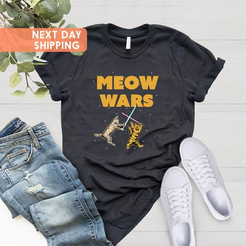 Meow Wars Shirt, Cat Wars Shirt, Wars T-shirt, Cat Lovers Shirt, Unisex T-Shirt