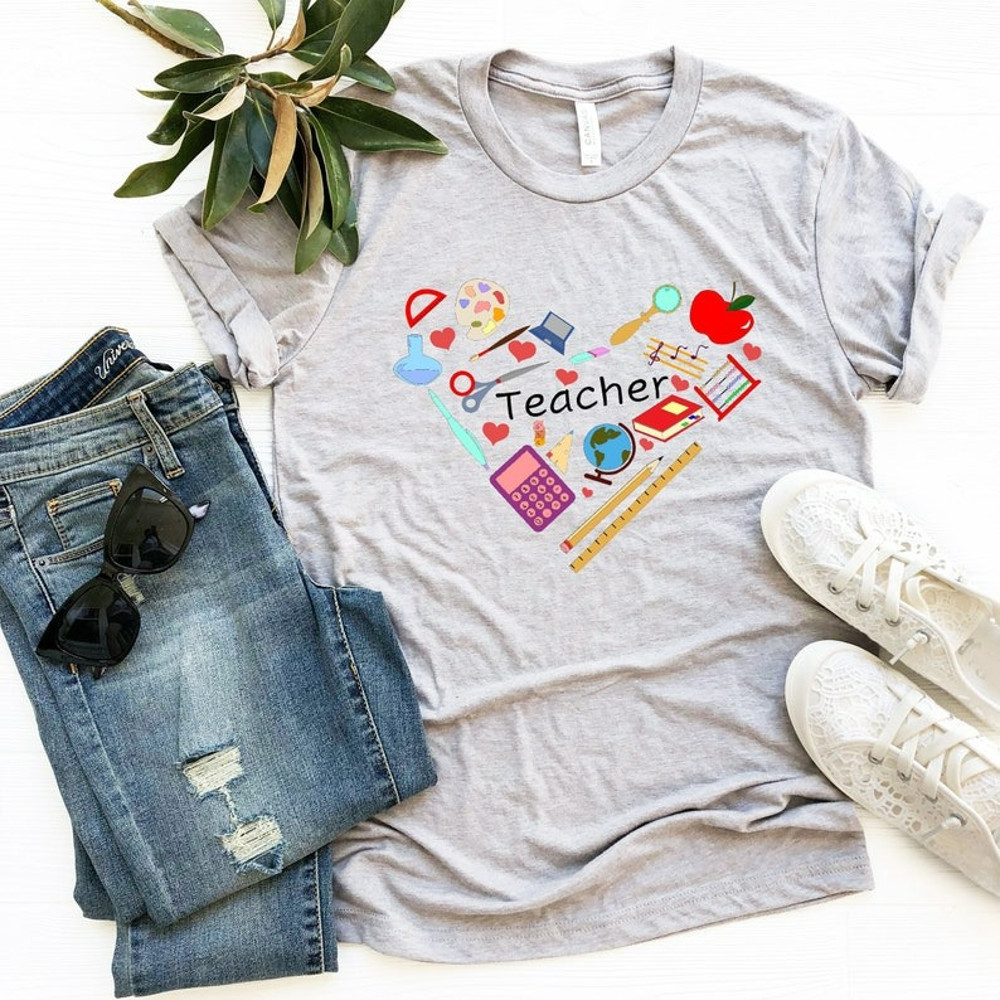 Inspirational Teacher Shirts, Teach Love Inspire Shirt, Back To School Shirt, Unisex T-Shirt