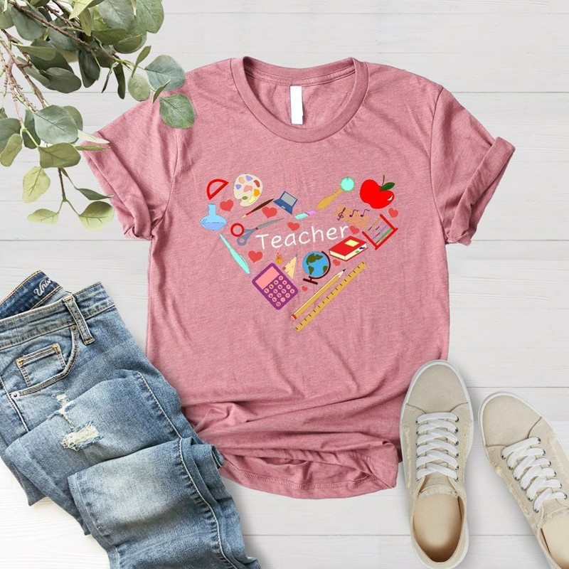 Inspirational Teacher Shirts, Teach Love Inspire Shirt, Back To School Shirt, Unisex T-Shirt