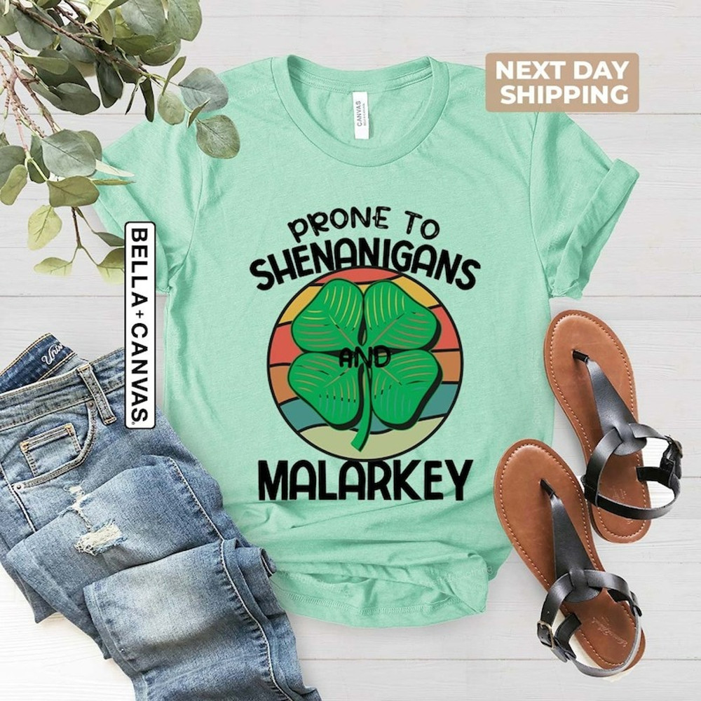 Prone to Shenanigans Shirt, St Patrick's Day Shirt, Unisex T-Shirt