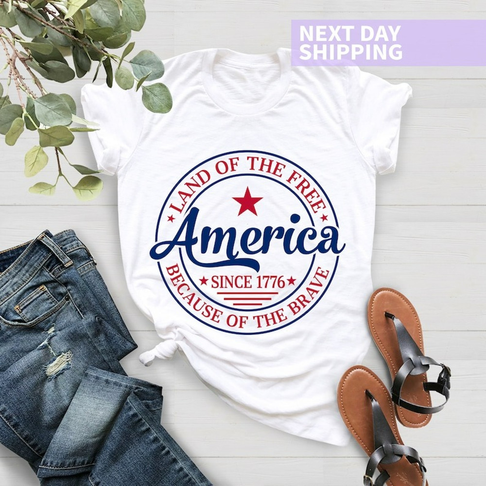 Memorial Day Shirt, Land Of The Free Because Of The Brave America Tee, Unisex T-Shirt