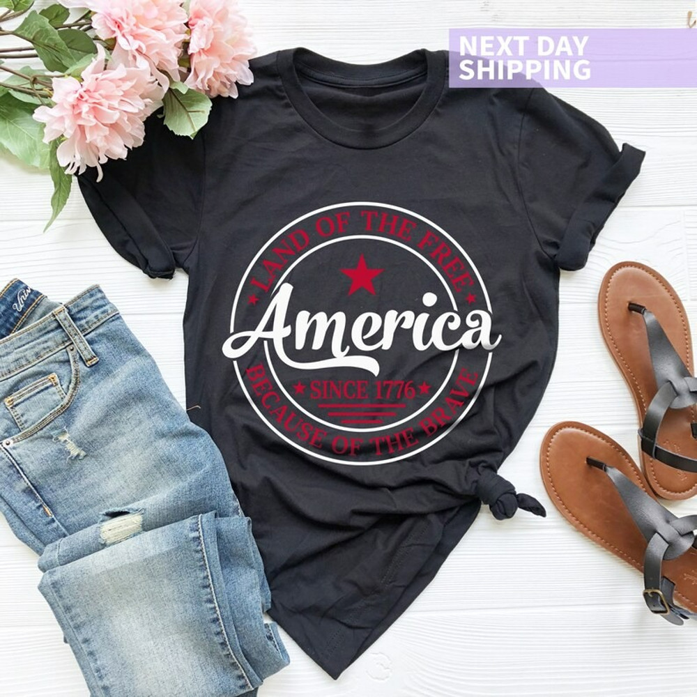Memorial Day Shirt, Land Of The Free Because Of The Brave America Tee, Unisex T-Shirt