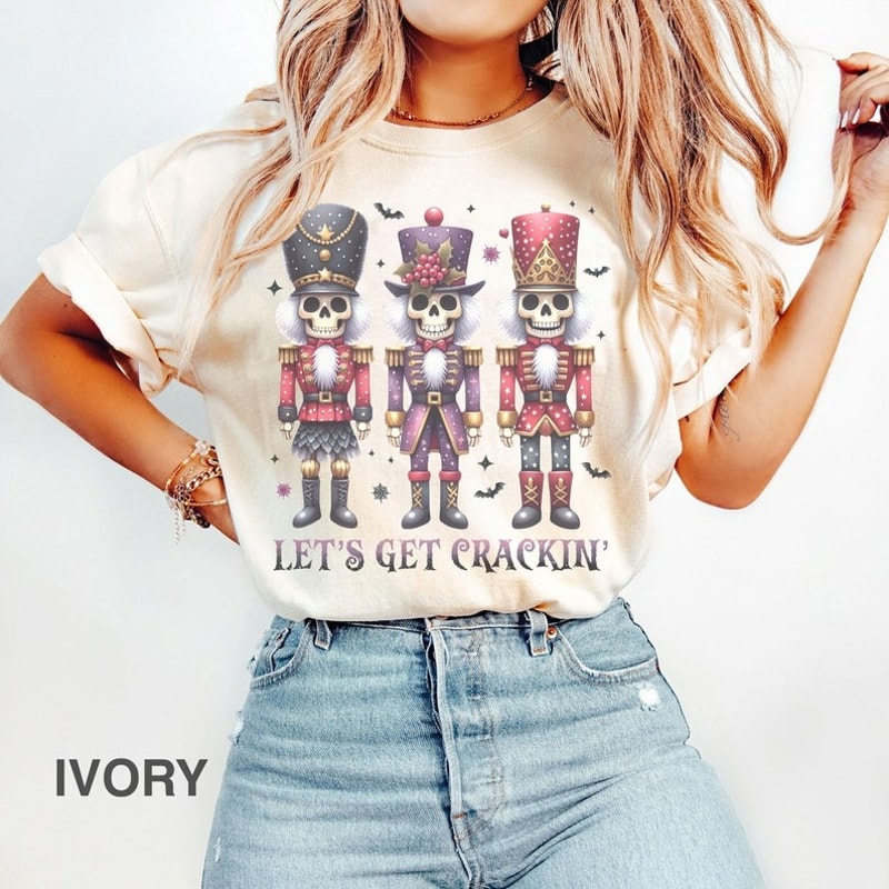 Let'S Get Crackin Shirt, Christmas Tshirt, Retro Christmas Tee, Unisex T-Shirt