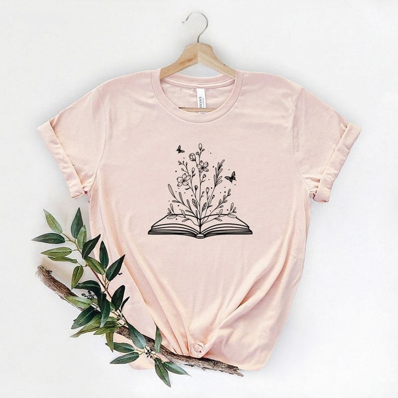 Book wild flowers Plant Lover Shirt,Book Shirt, Wildflower Plant Shirt, Unisex T-Shirt