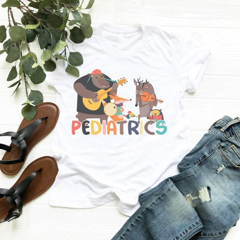 Pediatric Nurse Shirt Gift with Superhero Animals, Pediatrics Shirt, Peds Shirt Gift, Unisex T-Shirt