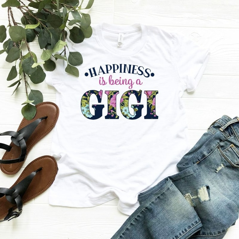 Happiness is Being a Gigi Shirt, Matching Grandma Shirt,They Call Me Gigi,Gigi Shirt, Unisex T-Shirt