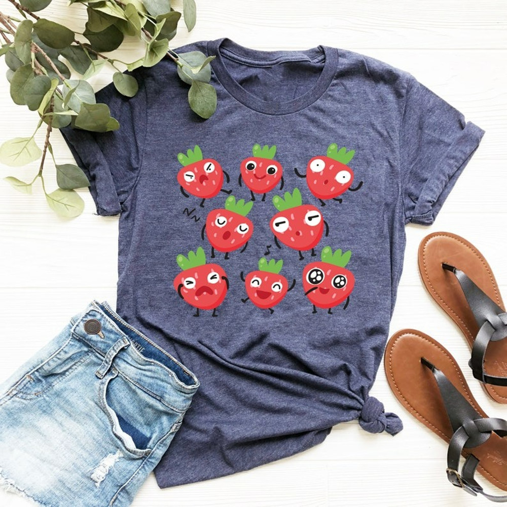 Vintage Strawberry Shirt, Cottage core Shirt, Retro Farmers Market Graphic Tee, Unisex T-Shirt