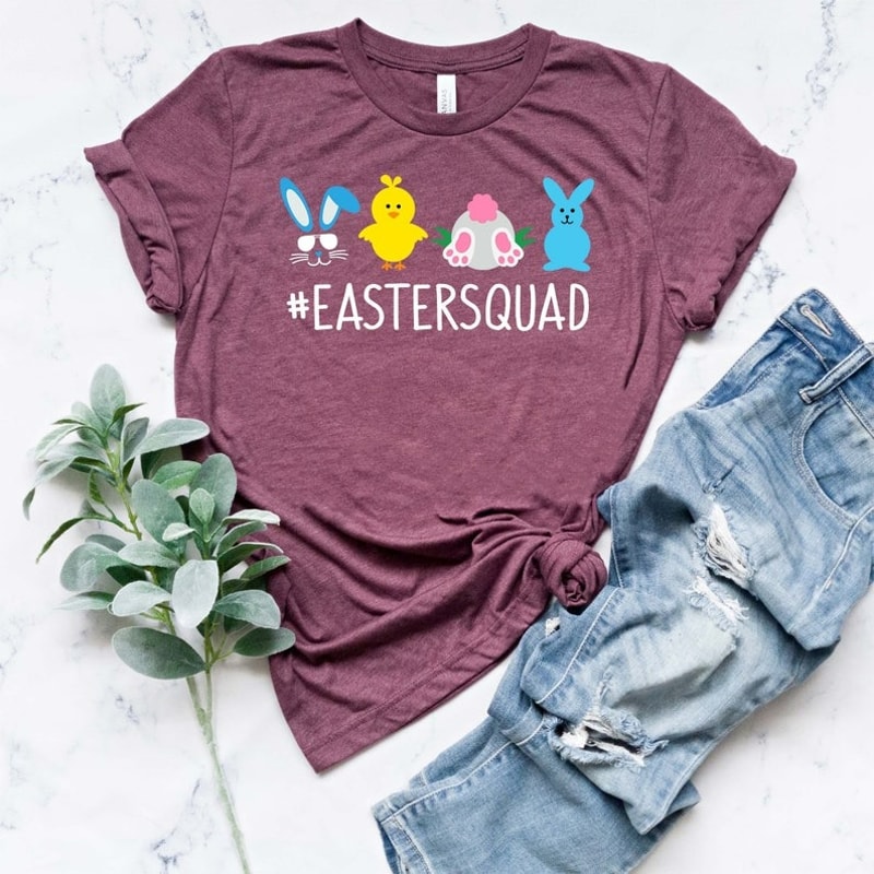 Easter Squad T-shirt, Easter Gift,Cute Easter Bunny Shirt, Unisex T-Shirt