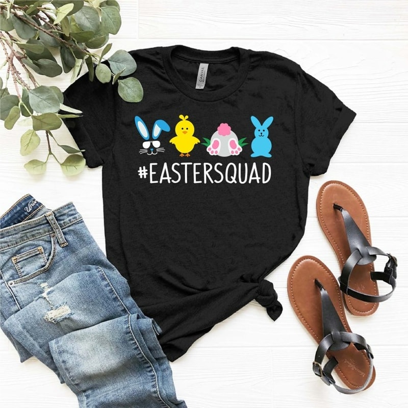 Easter Squad T-shirt, Easter Gift,Cute Easter Bunny Shirt, Unisex T-Shirt