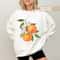 Vintage Orange Sweatshirt, Art Graphic Fruit Sweatshirt, Unisex Sweatshirt, Hoodie