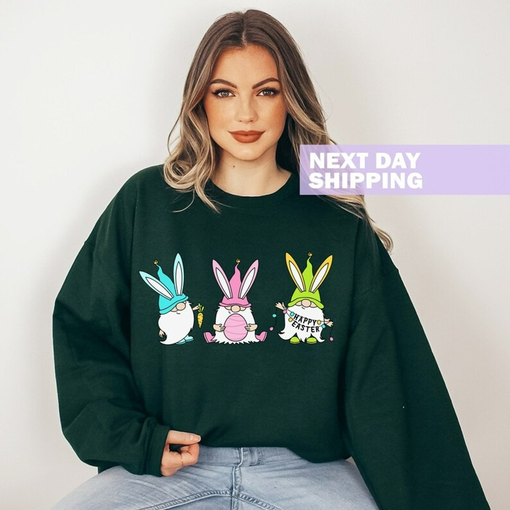 Gnomes Happy Easter Sweatshirt, Easter Gnomes Sweater, Unisex Sweatshirt, Hoodie
