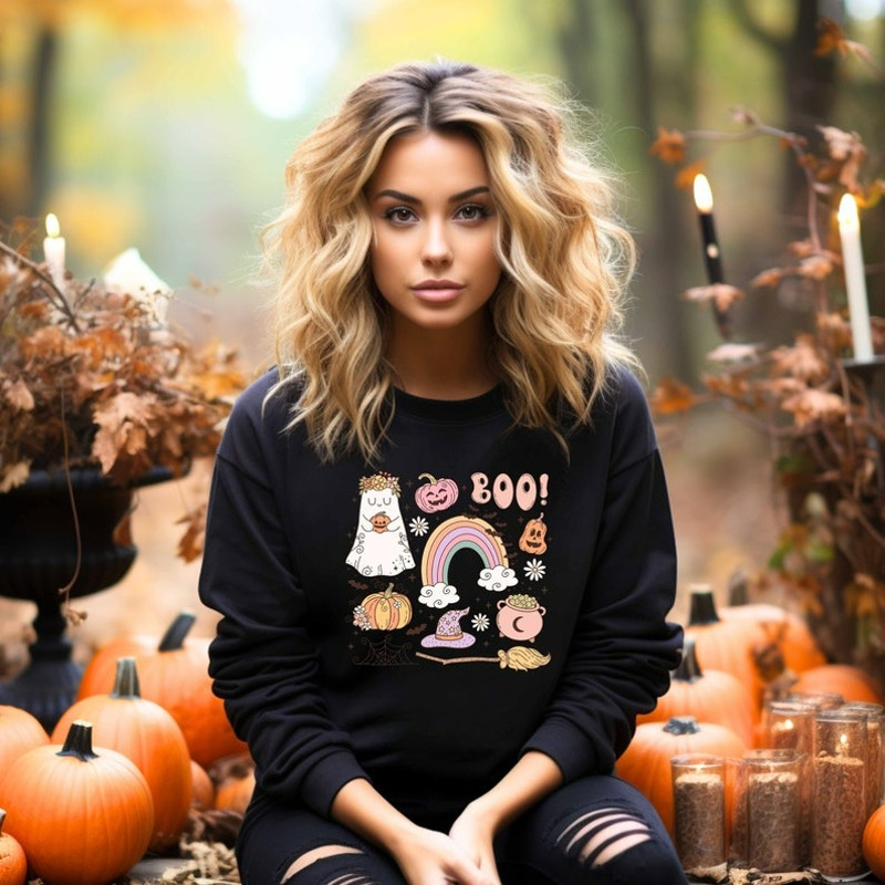 Halloween doodles sweatshirt, Halloween things sweatshirt, Unisex Sweatshirt, Hoodie