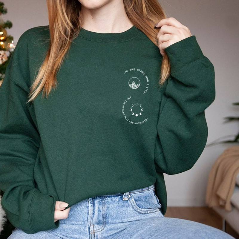 To the stars who listen and the dreams that are answered, Unisex Sweatshirt, Hoodie