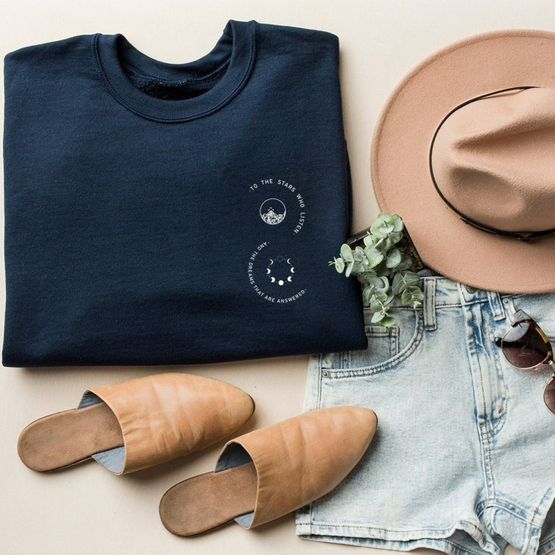 To the stars who listen and the dreams that are answered, Unisex Sweatshirt, Hoodie