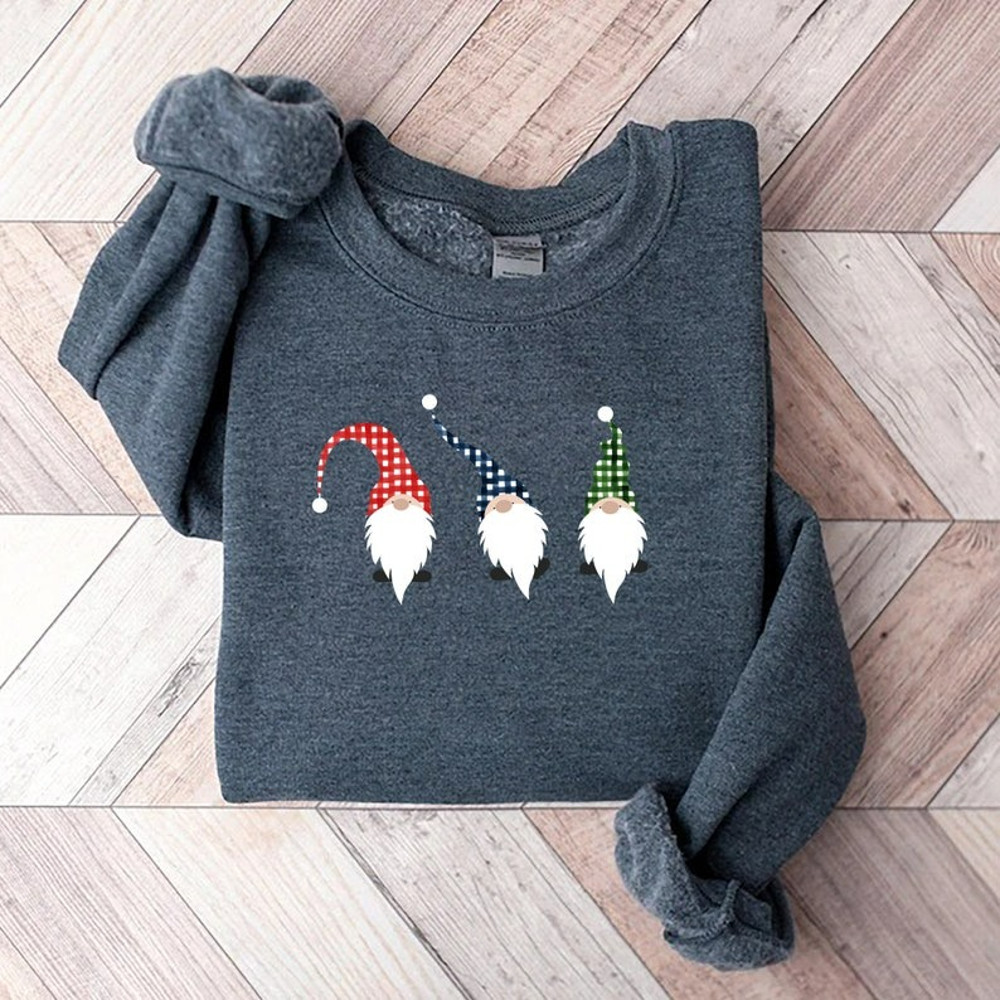 Buffalo Check Gnome sweatshirt, Christmas Gnome Sweatshirt, Unisex Sweatshirt, Hoodie