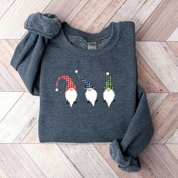 buffalo check gnome sweatshirt, christmas gnome sweatshirt, unisex sweatshirt, hoodie