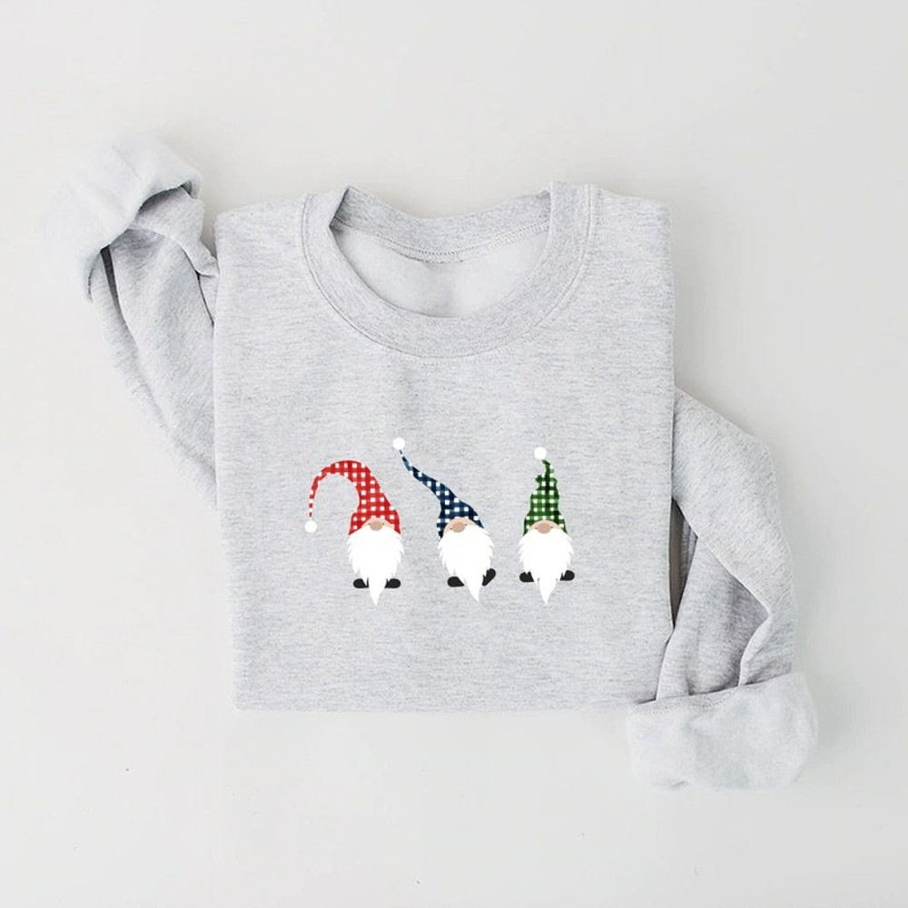 Buffalo Check Gnome sweatshirt, Christmas Gnome Sweatshirt, Unisex Sweatshirt, Hoodie