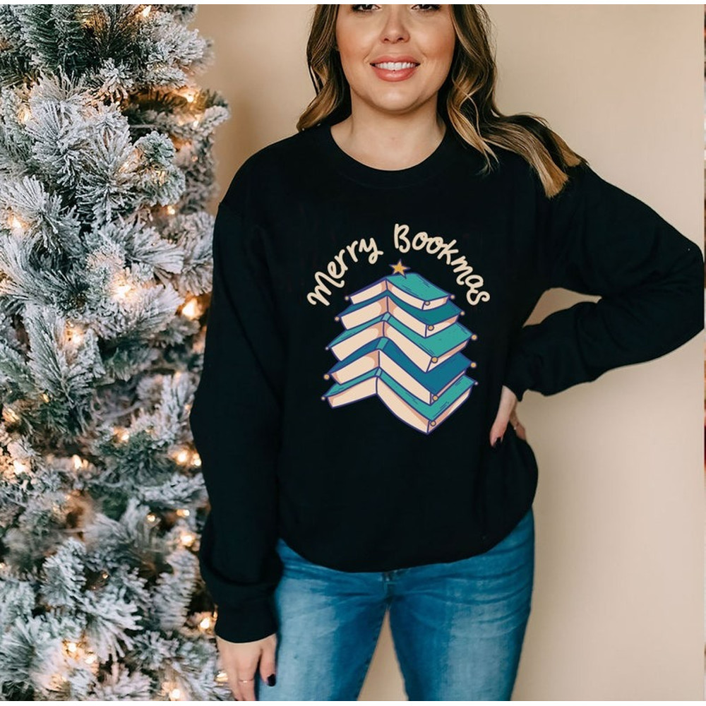 Merry bookmas sweatshirt Christmas gift for books lovers Unisex Sweatshirt Hoodie
