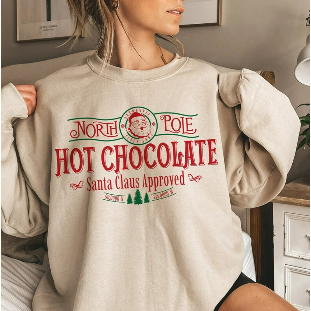 North Pole University Sweatshirt Holiday Gifts Christmas Collage Sweatshirt Unisex Sweatshirt Ho