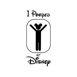 funny i pooped at disney svg