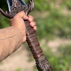 Handmade Sword Of Crom,Conan The Destroyer,Barbarian Sword With Beautiful Etchin