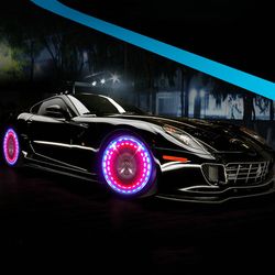 motion sensing solar powered car wheel lights