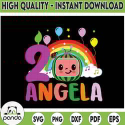 cocomelon personalized name and ages birthday svg, cocomelon brithday png,cocomelon family birthday png, co4 16