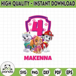 personalized name and ages, paw patrol chase birthday png, paw patrol birthday png family birthday raglan kids cus4 21