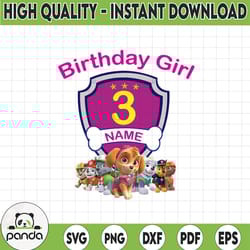 personalized name and ages, paw patrol chase birthday png, paw patrol birthday png family birthday raglan kids cus4 26